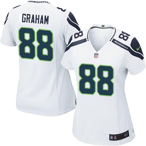 Women's Elite Jimmy Graham Nike Jersey White Road - #88 NFL Seattle Seahawks